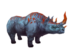 Gif animé rhinocéros bleu et rouge