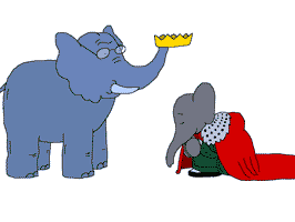 Gif animé Babar couronné