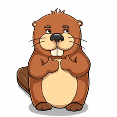 Gif animé animal castor