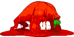 Gif animé cerbère rouge et vert