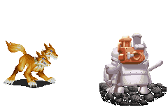 Gif animé cerbère renard