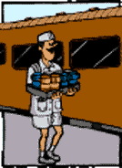 Gif animé chef de gare train