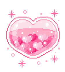 Gif animé coeur rose