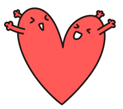Gif animé coeur siamois