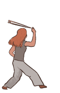 Gif animé de fronde femme