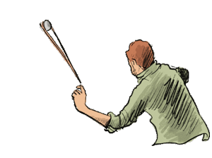 Gif animé de fronde homme