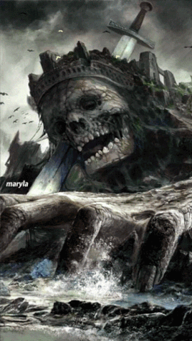 Gif animé gothique roi guerrier