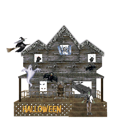 Gif Halloween maison hantée