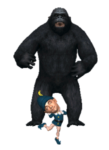 Gif animé King Kong lutin
