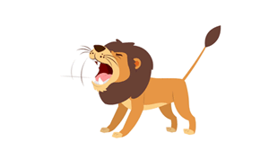 Gif animé lion rugit