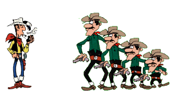 Gif animé Lucky Luke rit
