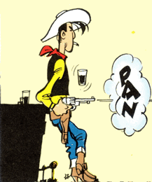 Gif animé Lucky Luke au galop