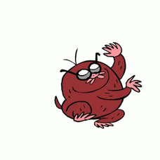 Gif animé taupe danse