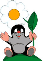 Gif animé taupe bonjour