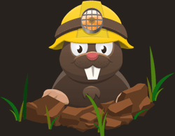 Gif animé taupe casque