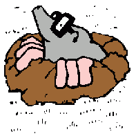 Gif animé taupe creuse