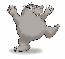 Gif animé taupe danse